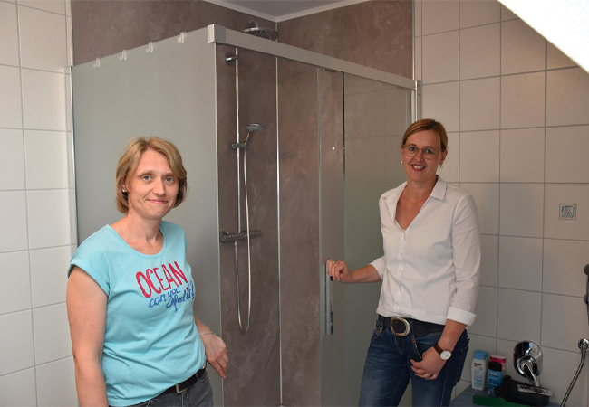 Karl Tepe GmbH wertet in drei Tagen das Bad von Familie Bösemann auf