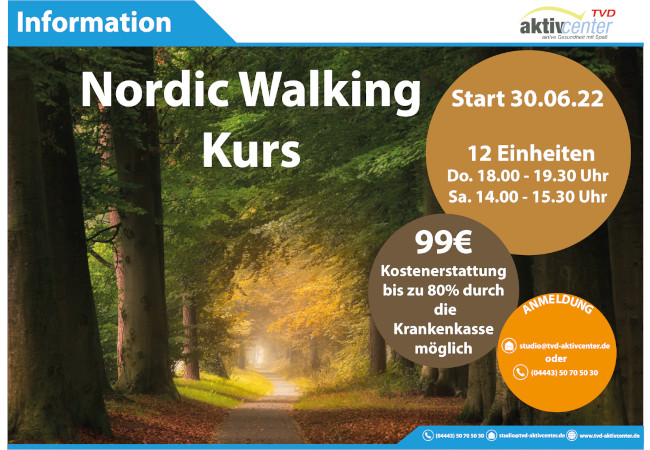 Neue Nordic Walking Kurse starten noch diese Woche