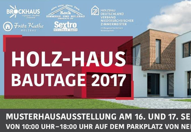 Holzbau Brockhaus beteiligt sich an Holzhaus-Bautagen in Vechta am 16. und 17. September