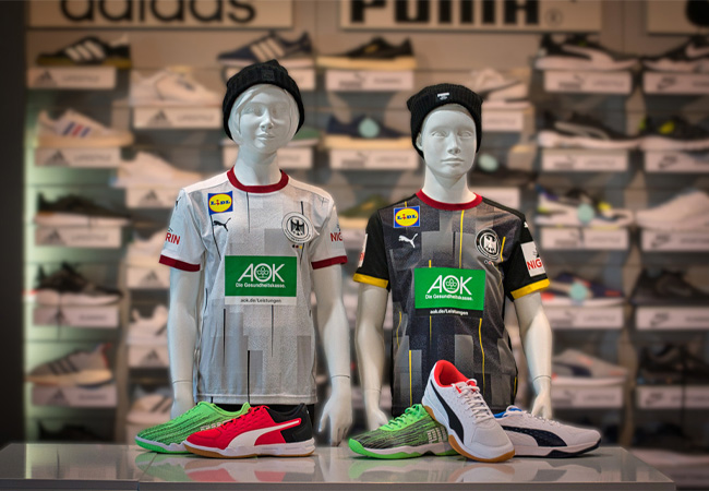 Die neue Handball-Kollektion vom DHB-Ausrüster PUMA finden Sie im Schuh- und Sporthaus Niemann