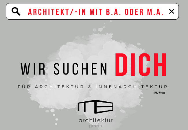  Verstärke das Team vom mb architektur als Architekt/-in mit B.A. oder M.A.