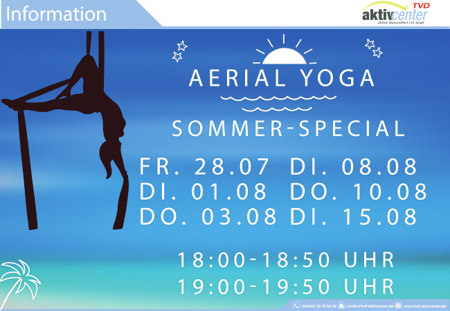 Das Sommer-Special im TVD aktivcenter: Aerial Yoga