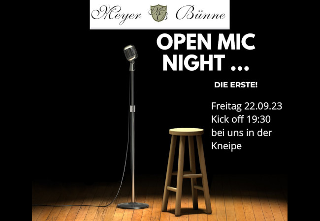 Open Mic Night bei Meyer Bünne