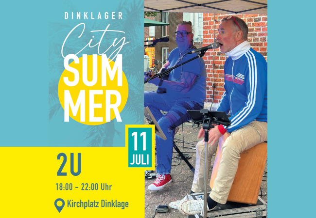 Dinklager City Summer am 11. Juli zu Gast auf dem Kirchplatz